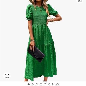 Maxi puff sleeve dress